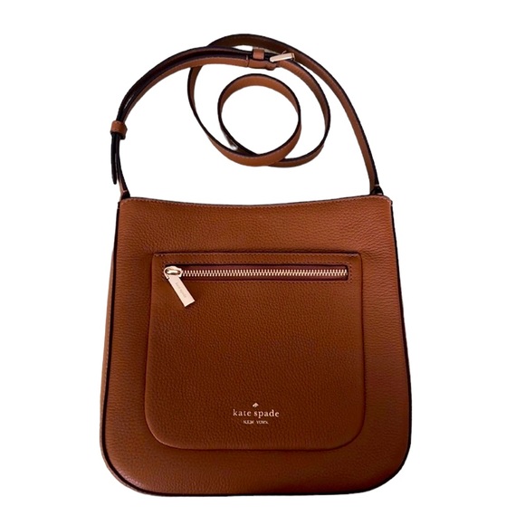 kate spade Handbags - Kate Spade New York Crossbody Top Zip Leila, Cognac color